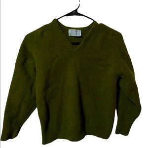 Olive green wool sweater
